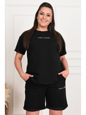 Купить Трикотажный костюм большого размера с шортами ADROM 3435 Girls_Power в Украина в Lingerie.ua - Одяг для дому та відпочинку, Фото 7