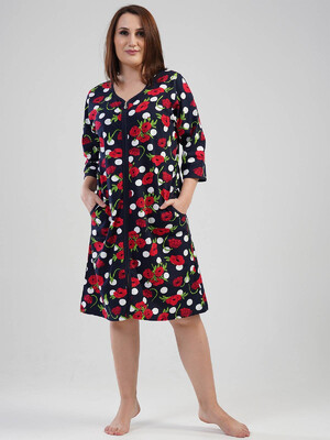 Купить Халат женский VIENETTA 1120320012 на молнии кор рукав в Украина