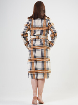 Купить Флисовый  халат большого размера в клетку VIENETTA 2010350063 в Украина в Lingerie.ua - Одяг для дому та відпочинку, Фото 7