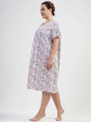 Купить Туника с коротким рукавом из хлопка VIENETTA 2015663025 большие размеры в Украина в Lingerie.ua - Одяг для дому та відпочинку, Фото 2