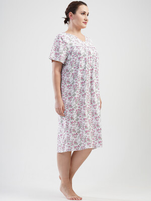 Купить Туника с коротким рукавом из хлопка VIENETTA 2015663025 большие размеры в Украина в Lingerie.ua - Одяг для дому та відпочинку, Фото 5