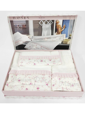 НАБОР БАМБУКОВЫХ ПОЛОТЕНЕЦ 3 В 1 MAISON D`OR Roses bamboo