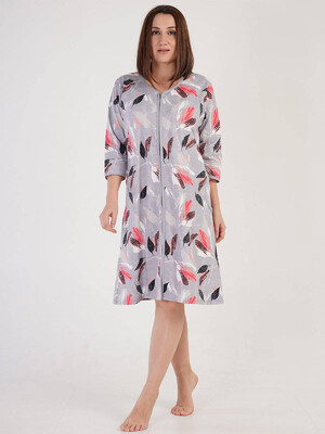 Купить Хлопковый халат на молнии VIENETTA 2120430554 в Украина в Lingerie.ua - Одяг для дому та відпочинку, Фото 1