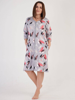 Купить Хлопковый халат на молнии VIENETTA 2120430554 в Украина в Lingerie.ua - Одяг для дому та відпочинку, Фото 3