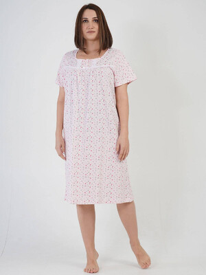Купить Хлопковая ночная сорочка с коротким рукавом VIENETTA 1611843214 в Украина в Lingerie.ua - Одяг для дому та відпочинку, Фото 1