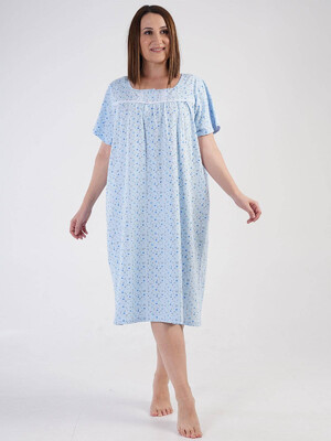 Купить Хлопковая ночная сорочка с коротким рукавом VIENETTA 1611843214 в Украина в Lingerie.ua - Одяг для дому та відпочинку, Фото 3
