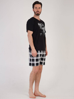 Купить Хлопковый комплект с шортами в клетку VIENETTA MAN 2122626006 в Украина в Lingerie.ua - Одяг для дому та відпочинку, Фото 3