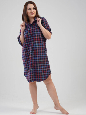 Купить Хлопковый халат рубашка VIENETTA 1120774957 в Украина в Lingerie.ua - Одяг для дому та відпочинку, Фото 1