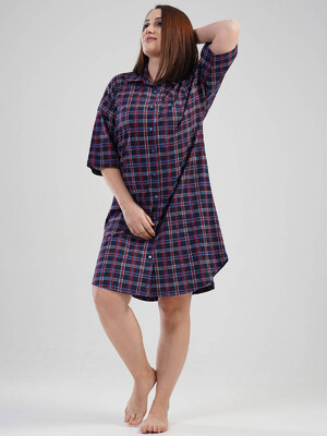 Купить Хлопковый халат рубашка VIENETTA 1120774957 в Украина в Lingerie.ua - Одяг для дому та відпочинку, Фото 4