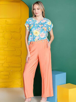 Купить Костюм з віскози літній з квітковим принтом COCOON К8-8045 в Украина