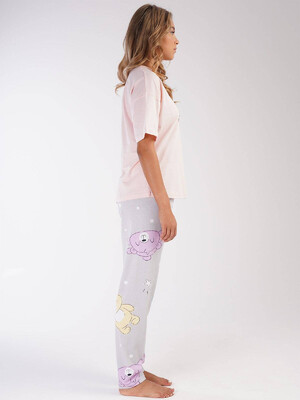 Купить Хлопковая пижама с брюками VIENETTA 2121891510 в Украина в Lingerie.ua - Одяг для дому та відпочинку, Фото 2