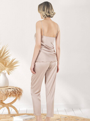 Купить Шовкова піжама з майки та штанів VIENETTA 1612264999 в Украина в Lingerie.ua - Одяг для дому та відпочинку, Фото 2