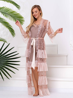 Купить Халат LINGERIE 170427 гипюровый в Украина в Lingerie.ua - Одяг для дому та відпочинку, Фото 4