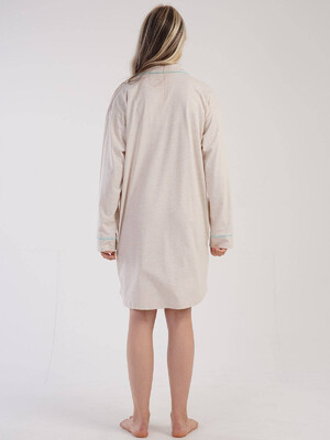 Купить Хлопковый халат на пуговицах с длинным рукавом VIENETTA 3060190000 в Украина в Lingerie.ua - Одяг для дому та відпочинку, Фото 2