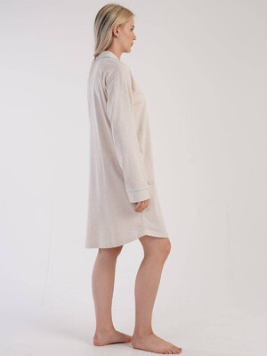 Купить Хлопковый халат на пуговицах с длинным рукавом VIENETTA 3060190000 в Украина в Lingerie.ua - Одяг для дому та відпочинку, Фото 4