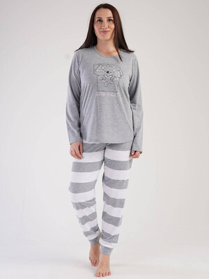 Купить Трикотажный комплект с брюками в полоску VIENETTA 3031540000 в Украина в Lingerie.ua - Одяг для дому та відпочинку, Фото 1