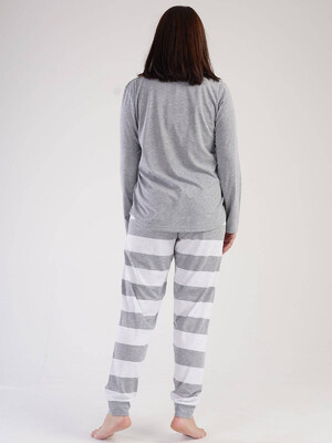 Купить Трикотажный комплект с брюками в полоску VIENETTA 3031540000 в Украина в Lingerie.ua - Одяг для дому та відпочинку, Фото 3