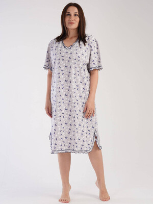Купить Хлопковая ночная сорочка большого размера VIENETTA 3031401069 в Украина в Lingerie.ua - Одяг для дому та відпочинку, Фото 1