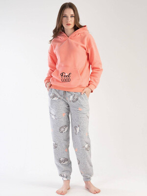 Купить Флісовий теплий домашній костюм з худі VIENETTA 3030440275 в Украина