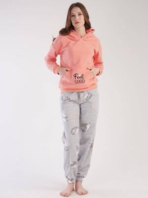 Купить Флисовый теплый домашний костюм с худи VIENETTA 3030440275 в Украина в Lingerie.ua - Одяг для дому та відпочинку, Фото 3