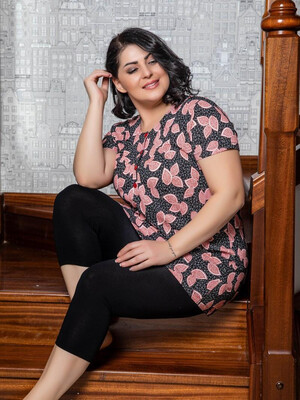 Купить Костюм женский из туники и капри COCOON J6-6010 в Украина в Lingerie.ua - Одяг для дому та відпочинку, Фото 4