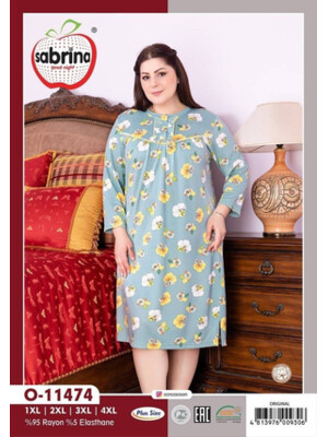 Купить Нічна сорочка з довгим рукавом SABRINA О-11474 в Украина в Lingerie.ua - Одяг для дому та відпочинку, Фото 3