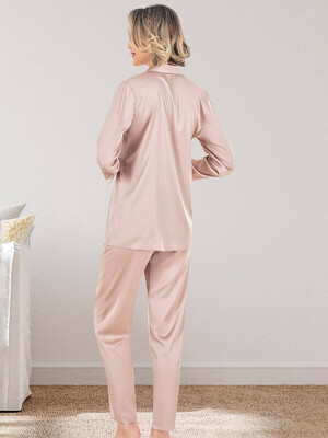 Купить Шелковая пижама с рубашкой VIENETTA 1612245290 в Украина в Lingerie.ua - Одяг для дому та відпочинку, Фото 3