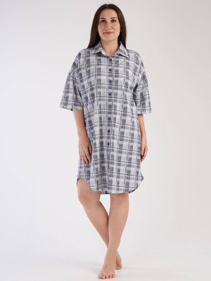 Купить Хлопковый халат рубашка VIENETTA 3032961012 в Украина в Lingerie.ua - Одяг для дому та відпочинку, Видео