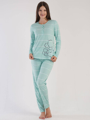 Купить Хлопковая пижама с брюками VIENETTA 3031201737 в Украина в Lingerie.ua - Одяг для дому та відпочинку, Видео