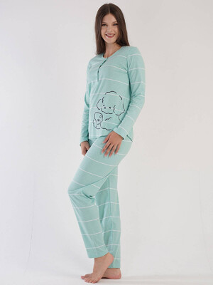 Купить Хлопковая пижама с брюками VIENETTA 3031201737 в Украина в Lingerie.ua - Одяг для дому та відпочинку, Фото 2