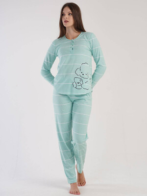 Купить Хлопковая пижама с брюками VIENETTA 3031201737 в Украина в Lingerie.ua - Одяг для дому та відпочинку, Фото 4