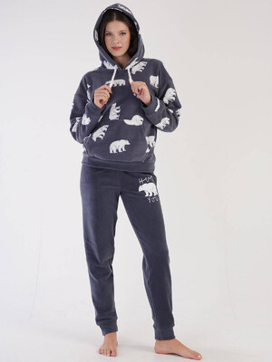 Купить Флисовый костюм с худи VIENETTA 3041780088 в Украина в Lingerie.ua - Одяг для дому та відпочинку, Фото 2