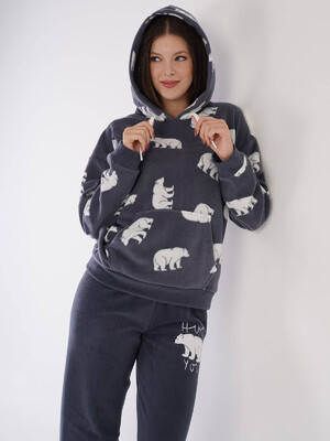 Купить Флисовый костюм с худи VIENETTA 3041780088 в Украина в Lingerie.ua - Одяг для дому та відпочинку, Фото 4