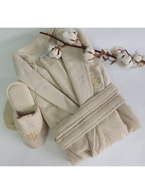 Купить Махровий халат із тапочками в комплекті MAISON D'OR Elegance Marine в Украина в Lingerie.ua - Одяг для дому та відпочинку, Фото 2