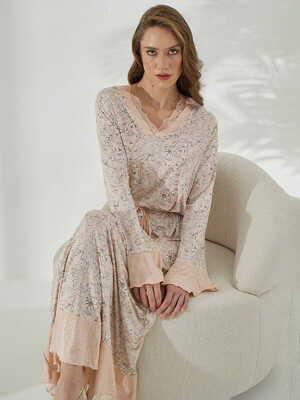 Купить Туника макси с длинным рукавом SEVIM 15148 в Украина в Lingerie.ua - Одяг для дому та відпочинку, Фото 4