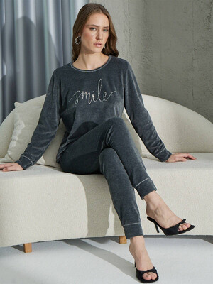 Купить Велюровый комплект с брюками SEVIM 15155 в Украина в Lingerie.ua - Одяг для дому та відпочинку, Фото 1