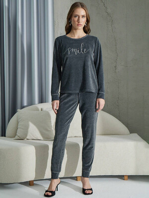 Купить Велюровый комплект с брюками SEVIM 15155 в Украина в Lingerie.ua - Одяг для дому та відпочинку, Фото 2