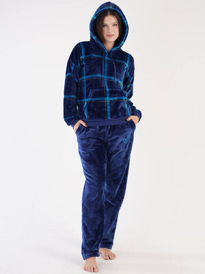 Купить Теплый костюм из велсофта с худи VIENETTA 3030880256 в Украина в Lingerie.ua - Одяг для дому та відпочинку, Фото 4