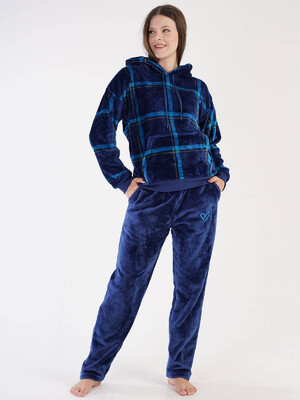 Купить Теплый костюм из велсофта с худи VIENETTA 3030880256 в Украина в Lingerie.ua - Одяг для дому та відпочинку, Фото 6