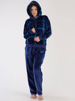 Купить Теплый костюм из велсофта с худи VIENETTA 3030880256 в Украина в Lingerie.ua - Одяг для дому та відпочинку, Фото 8