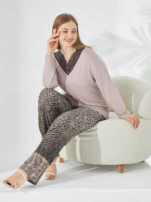 Купить Комплект из вискозы с длинным рукавом SEVIM 15460 в Украина в Lingerie.ua - Одяг для дому та відпочинку, Фото 3