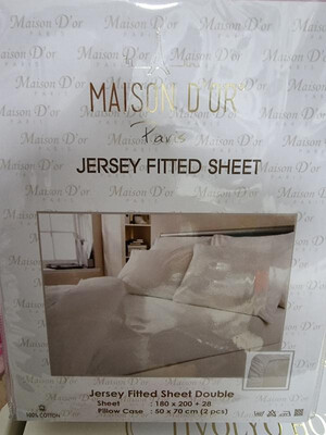 Купить Простынь трикотажная на резинке с наволочками в комплекте MAISON D`OR Jersey Fitted Sheet в Украина в Lingerie.ua - Одяг для дому та відпочинку, Фото 2