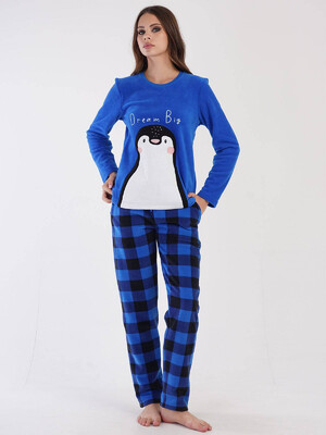 Купить Флисовая теплая пижама с брюками в клетку VIENETTA 3031610271 в Украина