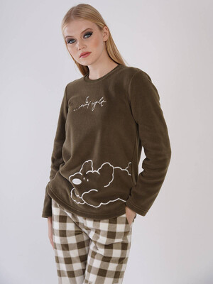 Купить Флисовый комплект с брюками в клетку VIENETTA 3041532812 в Украина в Lingerie.ua - Одяг для дому та відпочинку, Фото 3