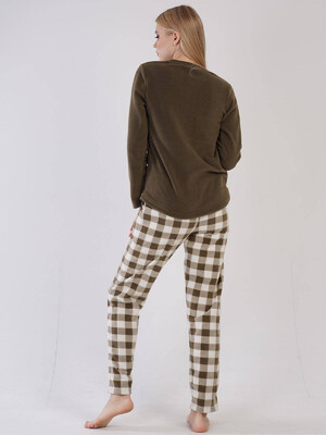 Купить Флисовый комплект с брюками в клетку VIENETTA 3041532812 в Украина в Lingerie.ua - Одяг для дому та відпочинку, Фото 7