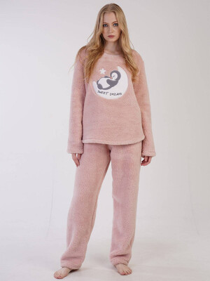 Купить Теплая плюшевая женская пижама VIENETTA 3060460000 в Украина в Lingerie.ua - Одяг для дому та відпочинку, Фото 3