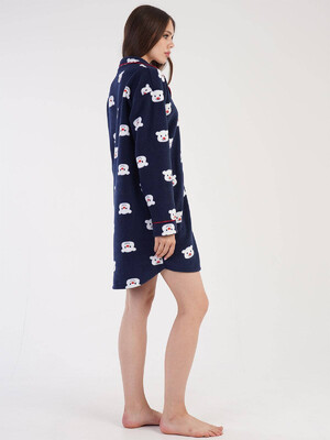 Купить Флисовый халат на пуговицах VIENETTA 3030520433 в Украина в Lingerie.ua - Одяг для дому та відпочинку, Фото 3