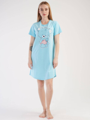 Купить Хлопковая туника с коротким рукавом VIENETTA 3040190000 в Украина в Lingerie.ua - Одяг для дому та відпочинку, Фото 1