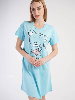 Купить Хлопковая туника с коротким рукавом VIENETTA 3040190000 в Украина в Lingerie.ua - Одяг для дому та відпочинку, Фото 6