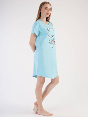 Купить Хлопковая туника с коротким рукавом VIENETTA 3040190000 в Украина в Lingerie.ua - Одяг для дому та відпочинку, Фото 4